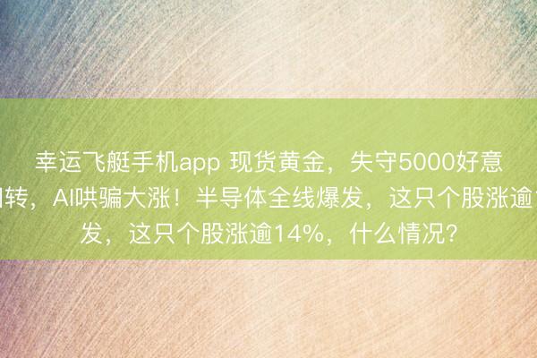 幸运飞艇手机app 现货黄金，失守5000好意思元！港股V型回转，AI哄骗大涨！半导体全线爆发，这只个股涨逾14%，什么情况？
